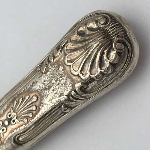 Set of 6 Antique Leverly Bros. butter knives Hallmarked silver handles