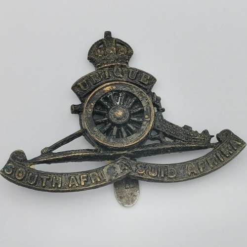 WW2 SA Field Artillery cap badge - Fixed slide