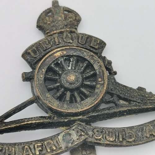 WW2 SA Field Artillery cap badge - Fixed slide