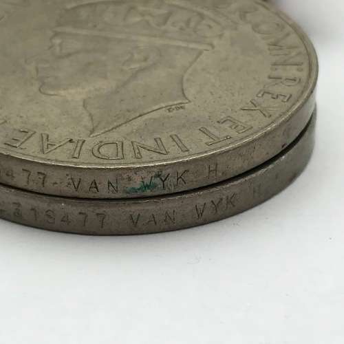 Set of 4 WW2 medals issued to C. 319477 H. van Wyk
