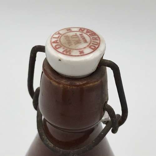 Antique W. Daly, Durban ceramic ginger beer bottle with lid