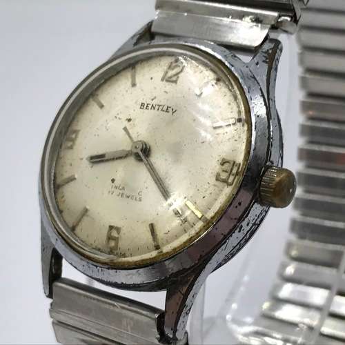 Vintage Bentley manual wind mens watch - working