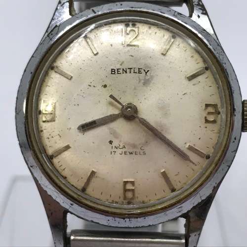 Vintage Bentley manual wind mens watch - working