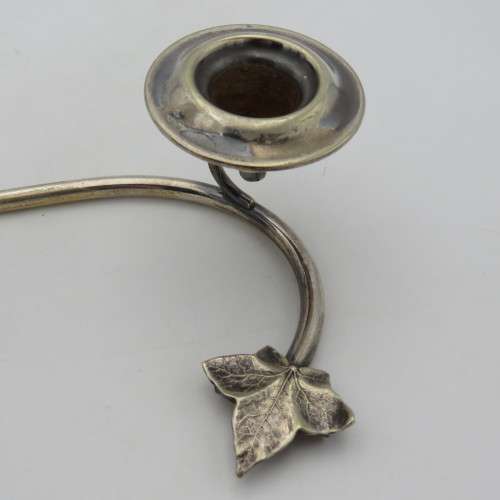 Vintage silverplated candle stick with flower vase