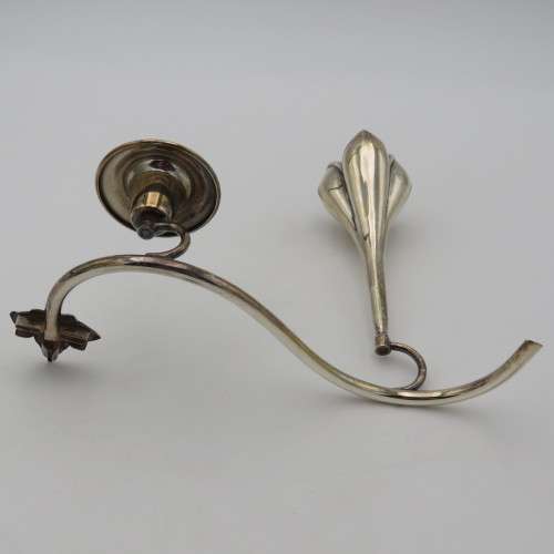 Vintage silverplated candle stick with flower vase