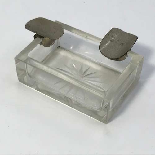 Vintage lead glass ashtray - adjustable