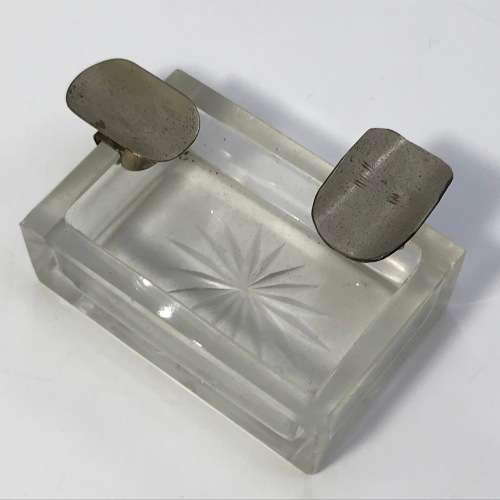 Vintage lead glass ashtray - adjustable