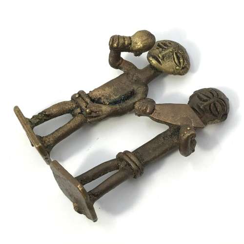 Lot of 7 vintage brass castings - Ashanti Tribe - lost wax method