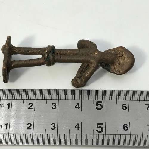 Lot of 7 vintage brass castings - Ashanti Tribe - lost wax method