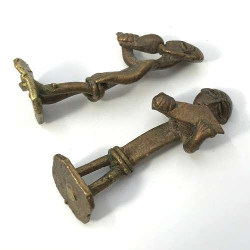 Lot of 7 vintage brass castings - Ashanti Tribe - lost wax method