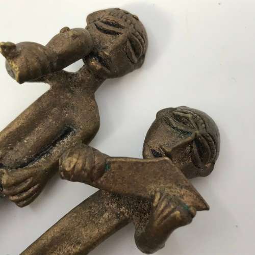 Lot of 7 vintage brass castings - Ashanti Tribe - lost wax method