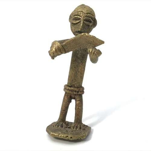 Lot of 6 vintage brass castings - Ashanti Tribe - lost wax method