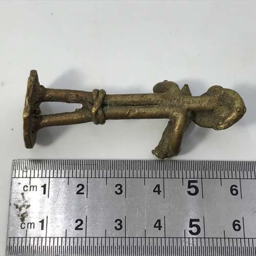 Lot of 6 vintage brass castings - Ashanti Tribe - lost wax method