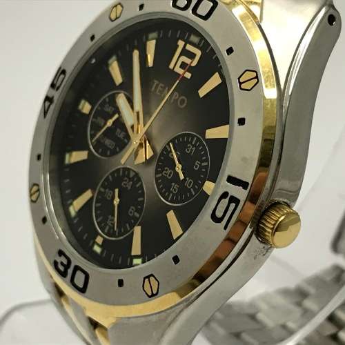 Tempo Quartz mens watch - working