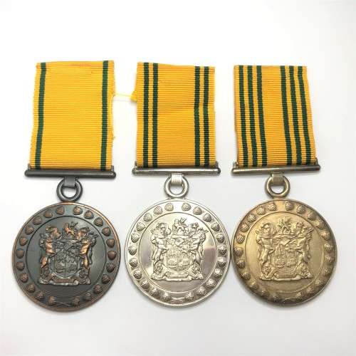 Set of SA Prison Service medals issued to Major J.L. Scheepers