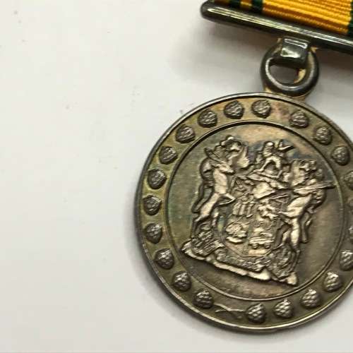 Pair of SA Prison Service miniature medals - 10 Year #1029, 20 year #457