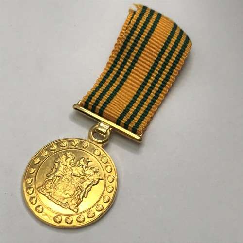 Pair of SA Prison Service miniature medals - 20 Year #489, 30 year #221