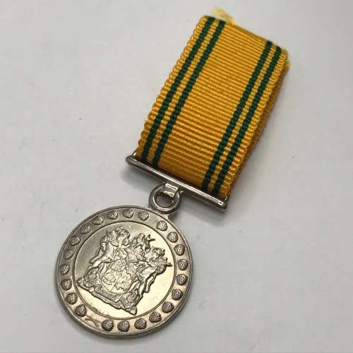 Pair of SA Prison Service miniature medals - 20 Year #489, 30 year #221
