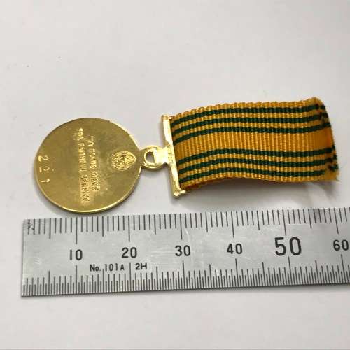 Pair of SA Prison Service miniature medals - 20 Year #489, 30 year #221
