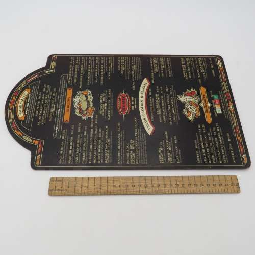 Vintage San Francisco Spur Strand wooden menu - Spur Burger R13,95