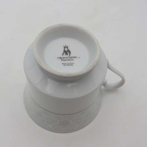 Crown Ming Fine China porcelain trio