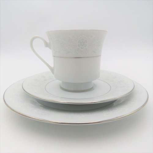 Crown Ming Fine China porcelain trio