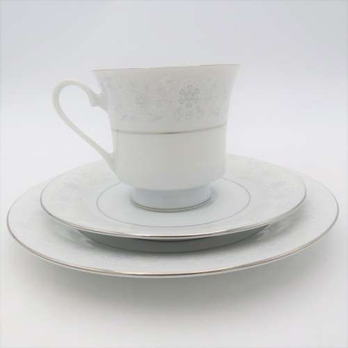 Crown Ming Fine China porcelain trio