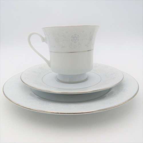 Crown Ming Fine China porcelain trio