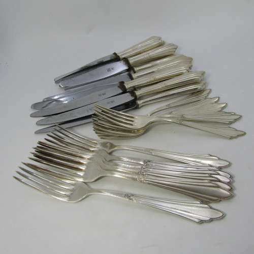 24 Piece WMF vintage cutlery set - 6 forks, 6 smaller forks, 6 knives and 6 smaller knives