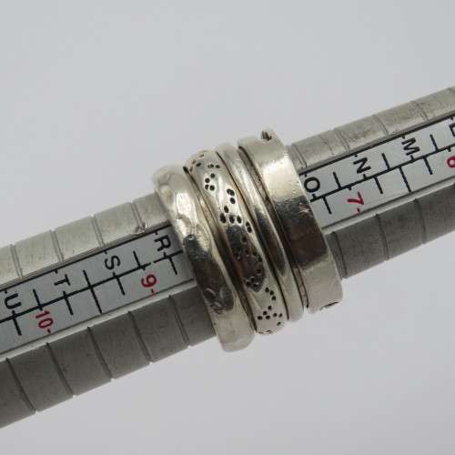 Sterling silver custom design ring - Weighs 17,9 g - See picture for size