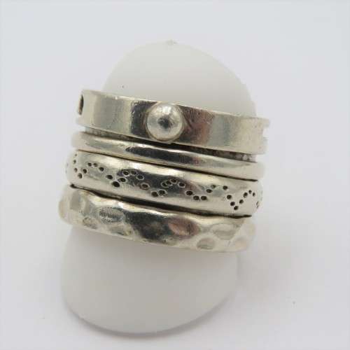Sterling silver custom design ring - Weighs 17,9 g - See picture for size