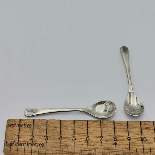 Pair of EPNS silverplated salt spoons