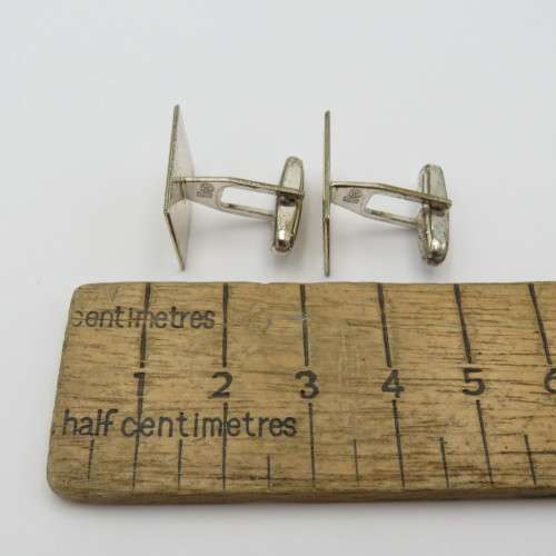 Pair of 835 silver cufflinks - Weighs 7,8 g