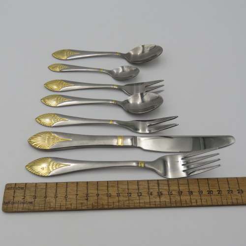 SBS Edelstahl Rostfrei 110 piece cutlery set (12 setting) in suitcase - High quality