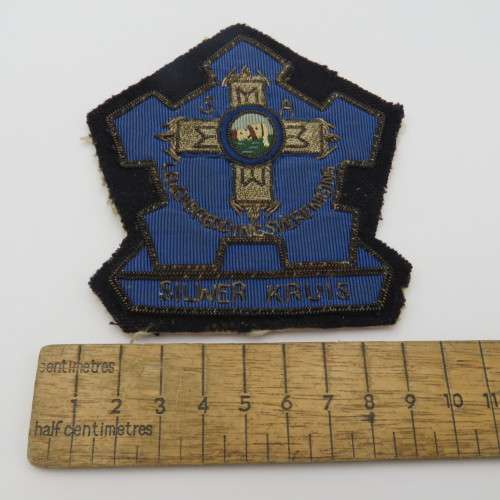 SMA `Lewensreddings-Vereniging silver Kruis` cloth badge