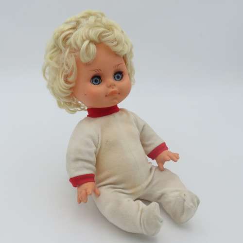 Vintage rubber baby doll with closing eyes