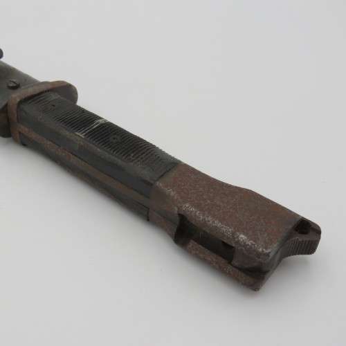 South African M1 Type A FN-FAL bayonet with plastic grip scales - muzzle ring removed