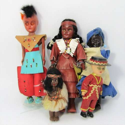Lot of 5 vintage dolls