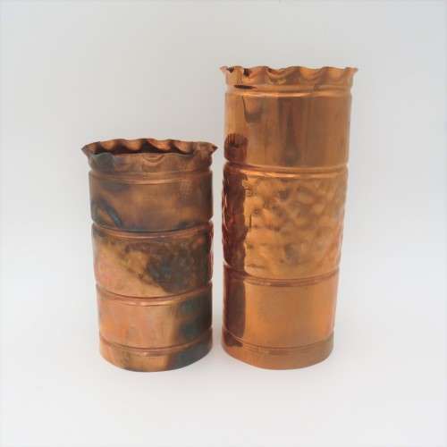 Pair of copper vases