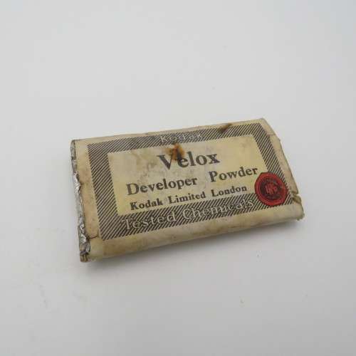 Vintage Velox developing powders made by Kodak in original tin