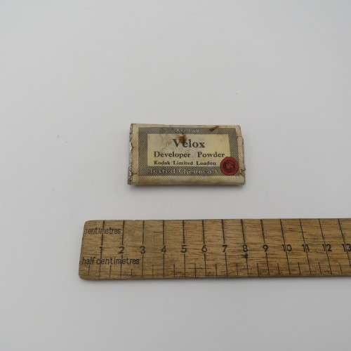 Vintage Velox developing powders made by Kodak in original tin