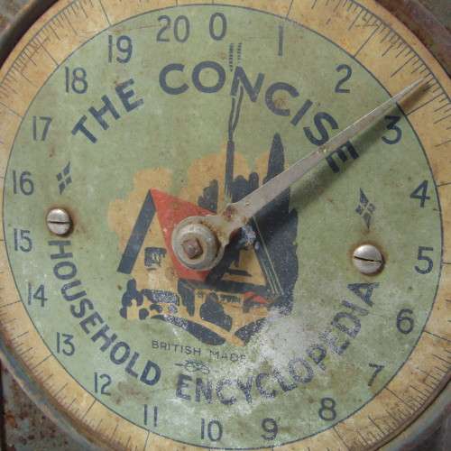 Vintage Concise Household Encyclopedia scale - well used