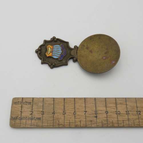 Vintage Northern Rhodesia brass spoon with (1939-1953) caddy emblem