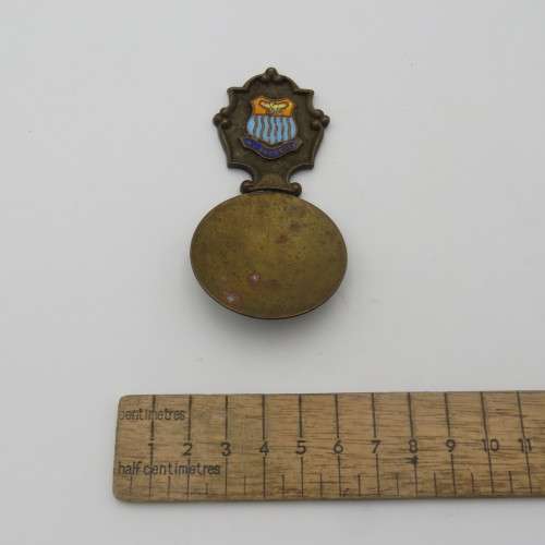 Vintage Northern Rhodesia brass spoon with (1939-1953) caddy emblem