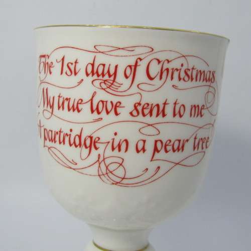 Royal Doulton Twelve Days of Christmas porcelain goblet
