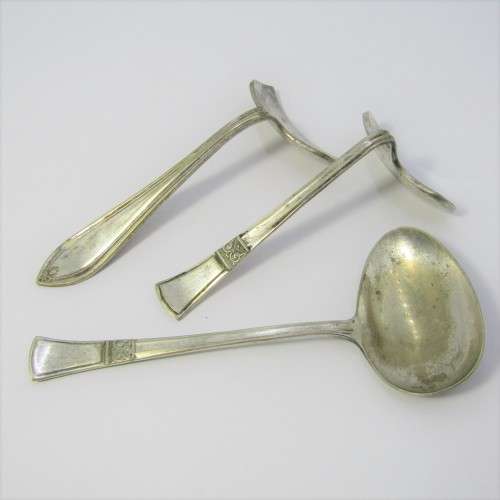 Lot of 3 vintage baby feeding spoons