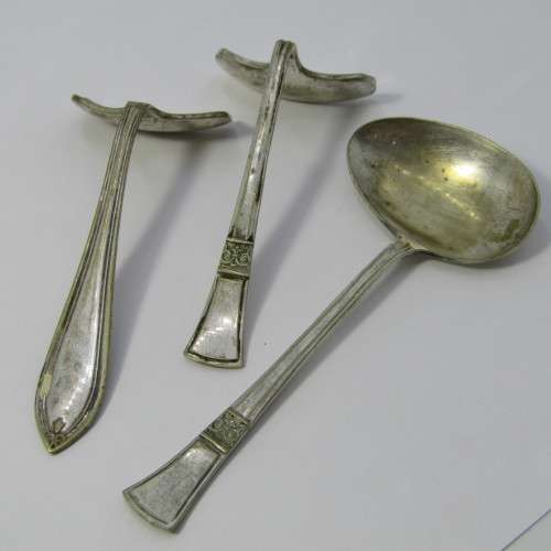 Lot of 3 vintage baby feeding spoons