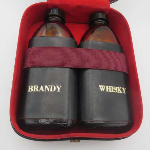 Gentleman`s First Aid kit with whiskey and brandy flasks inside