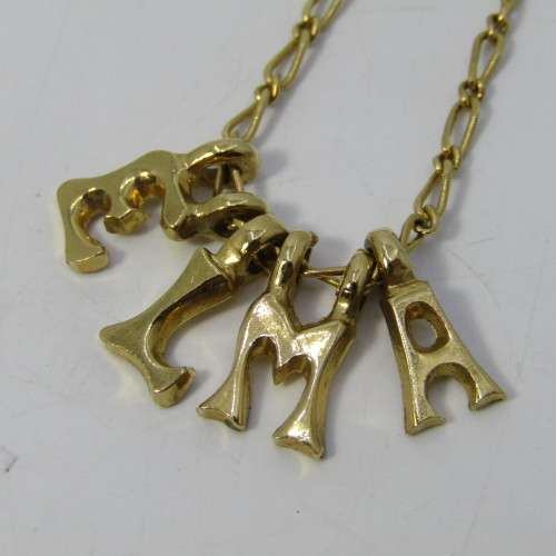 Costume jewellery gold colour ELMA necklace - 44cm