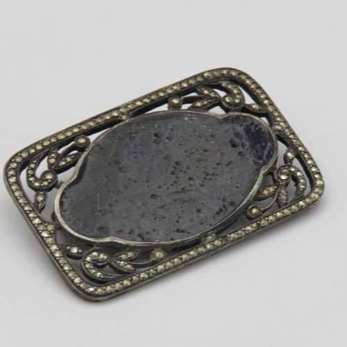 Vintage Silver marcasite brooch